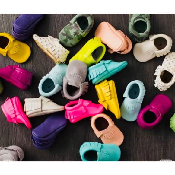 Kids/Baby Fringe Leather Soft Shoes Moccasins 12-18M - Picture 6 of 6